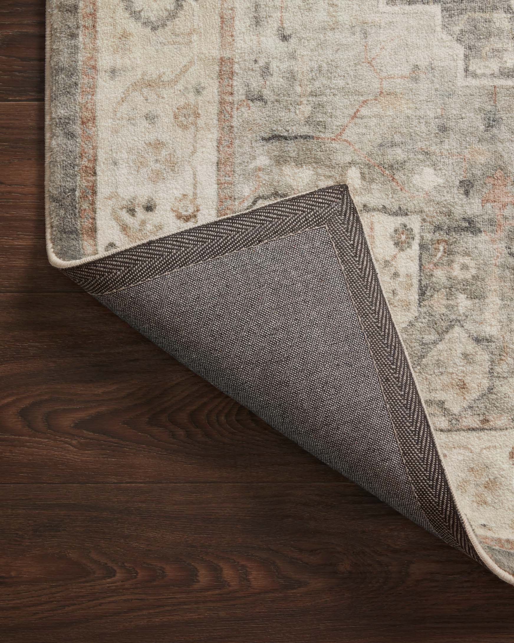 Loloi II Rosette Collection - Traditional Power Loomed Rug in Slate & Ivory (ROS-09)