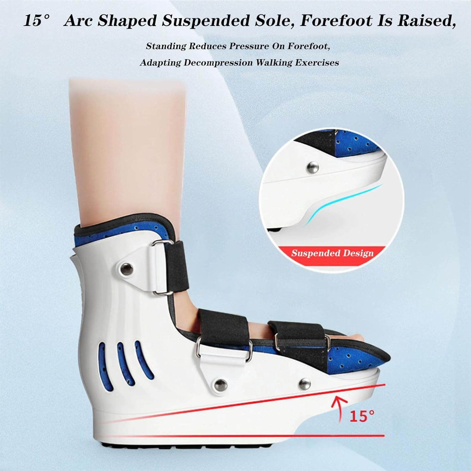 SFKLYU AFO Drop Foot Splint, Ankle Stabilizer Brace, Sleeping Drop Foot Support Suitable for Treating Plantar Fasciitis and Achilles Tendonitis,Right,L