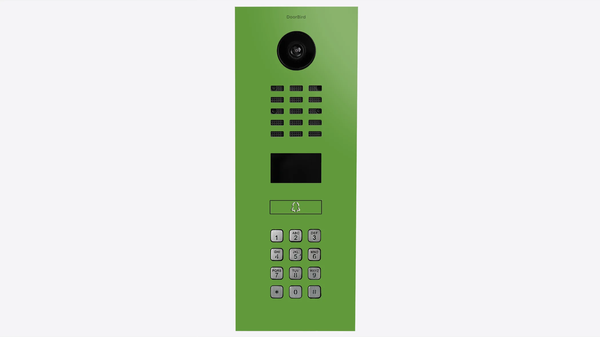 DoorBird D2101KV IP Video Intercom, 1 Call Button in Yellow Green, RAL 6018