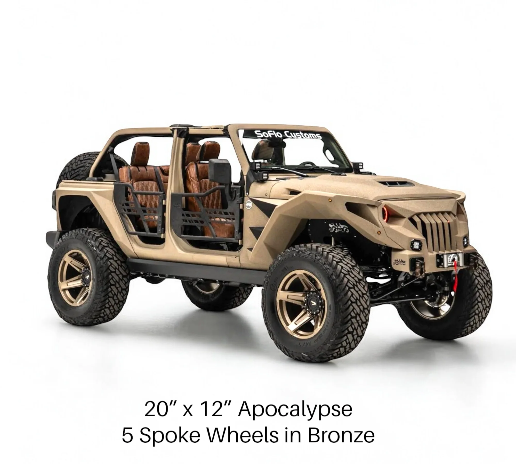 Apocalypse 5 Spoke Wheel for Jeep Wrangler and Gladiator 5 Lug (Bronze)