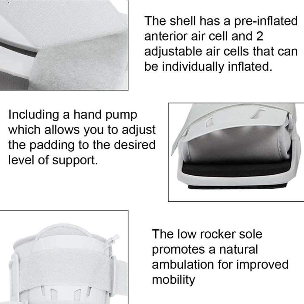 Foot Stabilizer Boot, Pneumatic Walking Boot, Ankle Strap Support Foot Orthosis Plantar Splint Brace, Stabiliser & Protector for Fractures, Sprains & Post Surgery Recovery (Size : X)