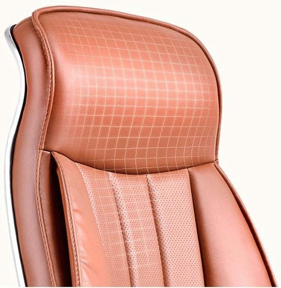 High-Back Leather Executive Swivel Adjustable Swivel Office Desk Chair with Armrests Lumbar Support Desk Ergonomic Chair Boss Chair Computer Chair Leather Chair Home Swivel,Pedal