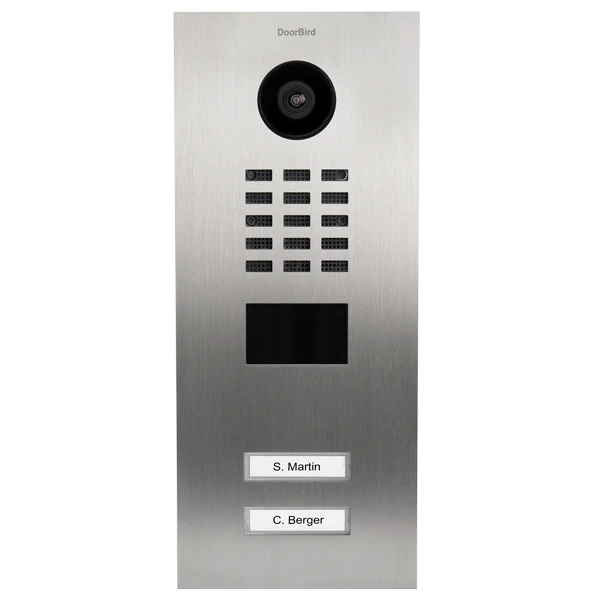 DoorBird D2102V IP Video Door Station, 2 Call Button in  Stainless Steel V2A