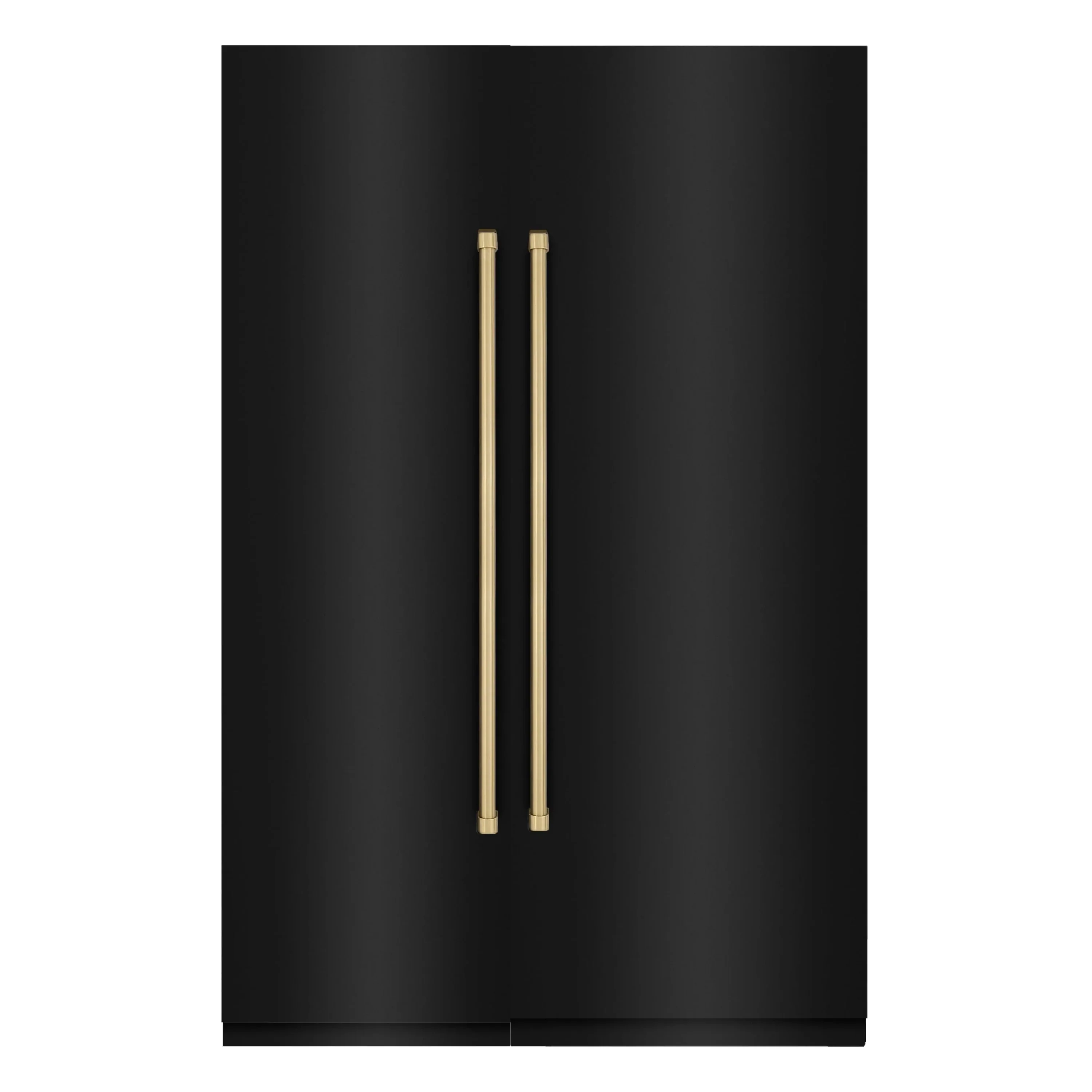 ZLINE 54-Inch Column 16.7 Cu. Ft. Refrigerator and 12.4 Cu. Ft. Freezer in Black Stainless Steel with Champagne Bronze Accent