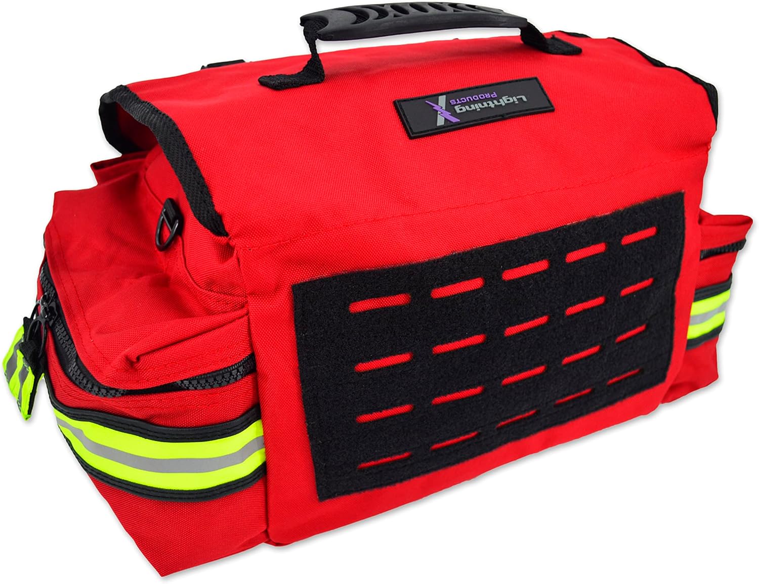 Lightning X Small First Responder EMT EMS Trauma Bag Stocked First Aid Fill Kit B (Red)