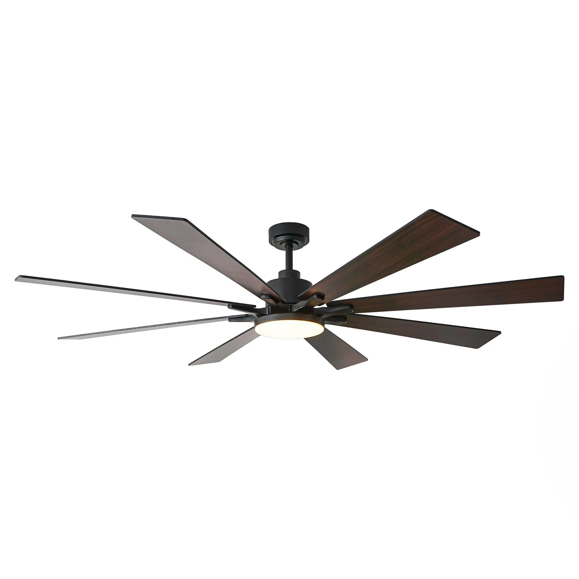 Parrot Uncle 72-Inch Elbe Modern Downrod Mount Ceiling Fan with Light and Remote Control
