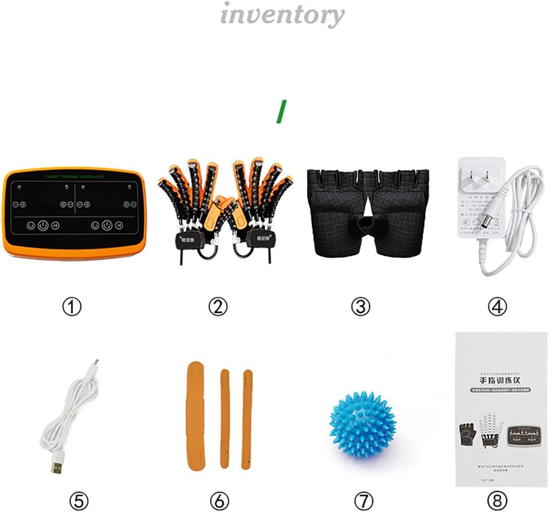 Rehabilitation Robot Glove Two-Handed Mode, Electric Finger Exercise Tools Help with Finger Extension Training, Massage Gloves Finger Training Gloves-Left and Right Hand||S