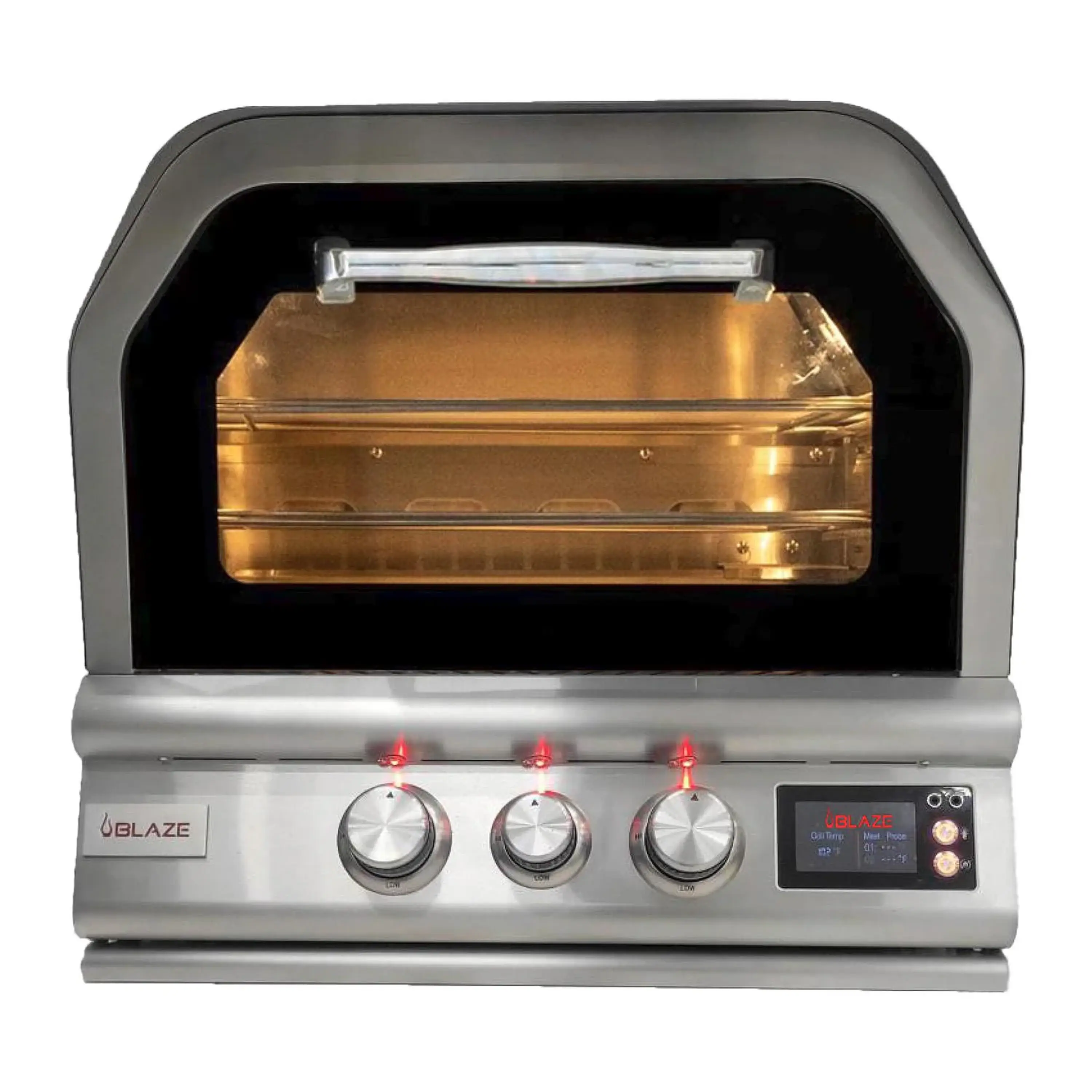 Blaze 26-Inch Built-In Natural Gas Outdoor Pizza Oven with Rotisserie in Stainless Steel (BLZ-26-PZOVN-NG)