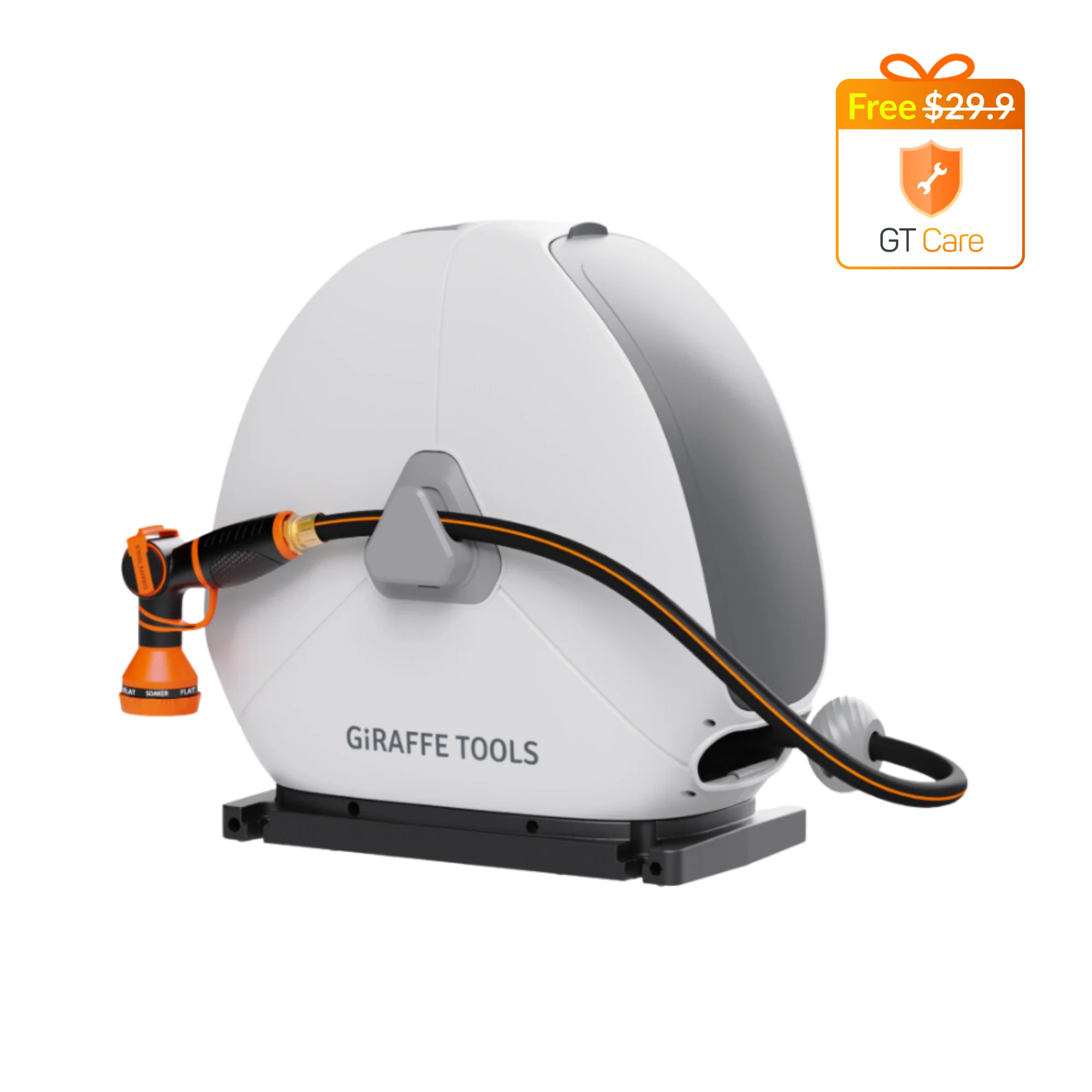 Giraffe Tools 82 Ft. - 130 Ft. Ground-Mounted Retractable Hose Reel, UV-resistant