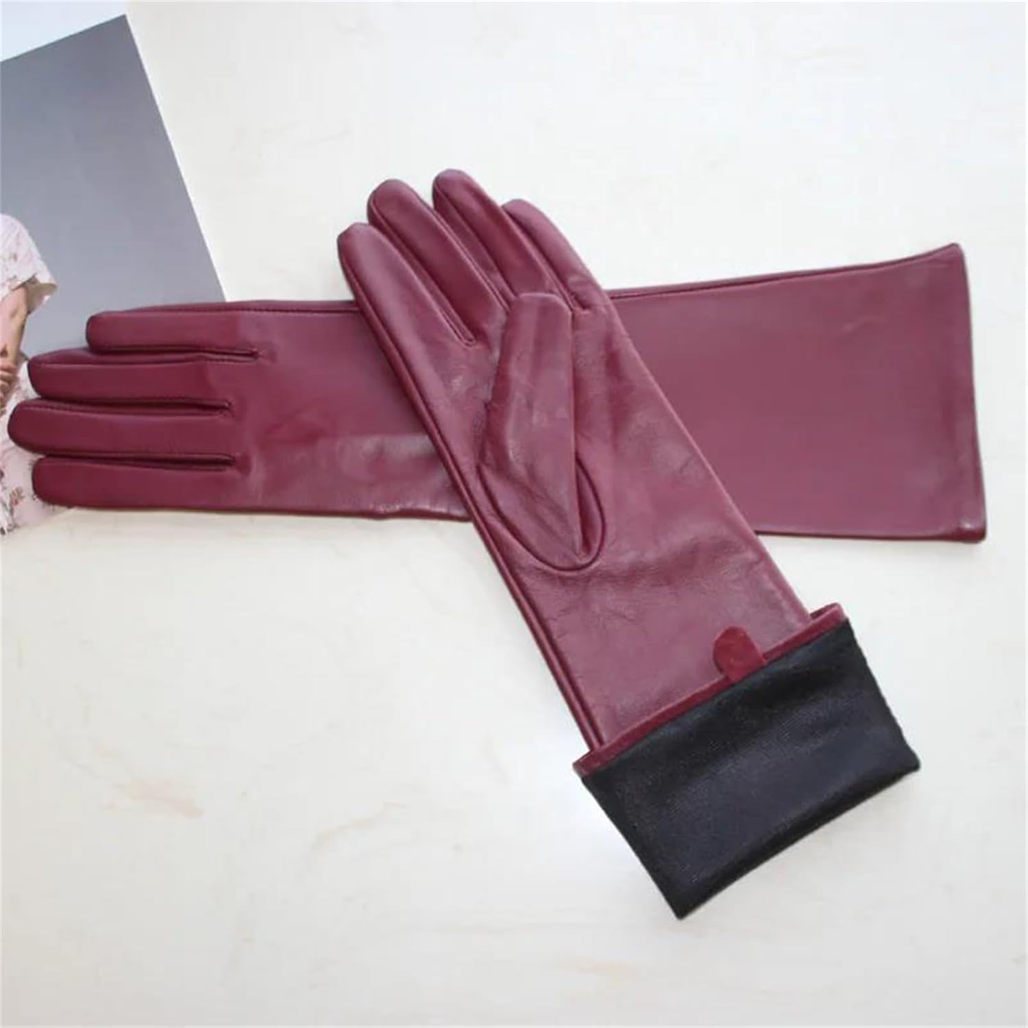 Women's Elbow Length Gloves Classic Long Opera Style With Touchscreen Capability And A Smooth Thin Lining For Elegant Wear