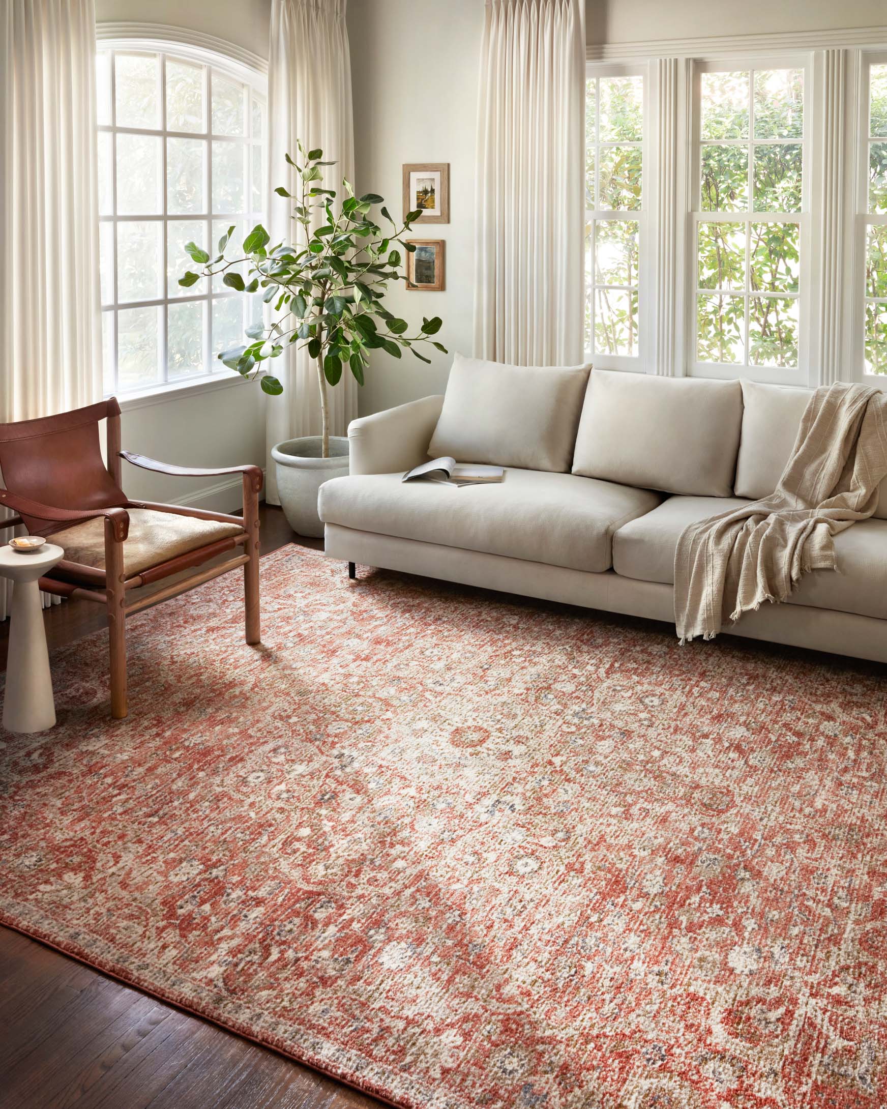Loloi II Saban Collection - Traditional Power Loomed Rug in Rust & Beige (SAB-02)