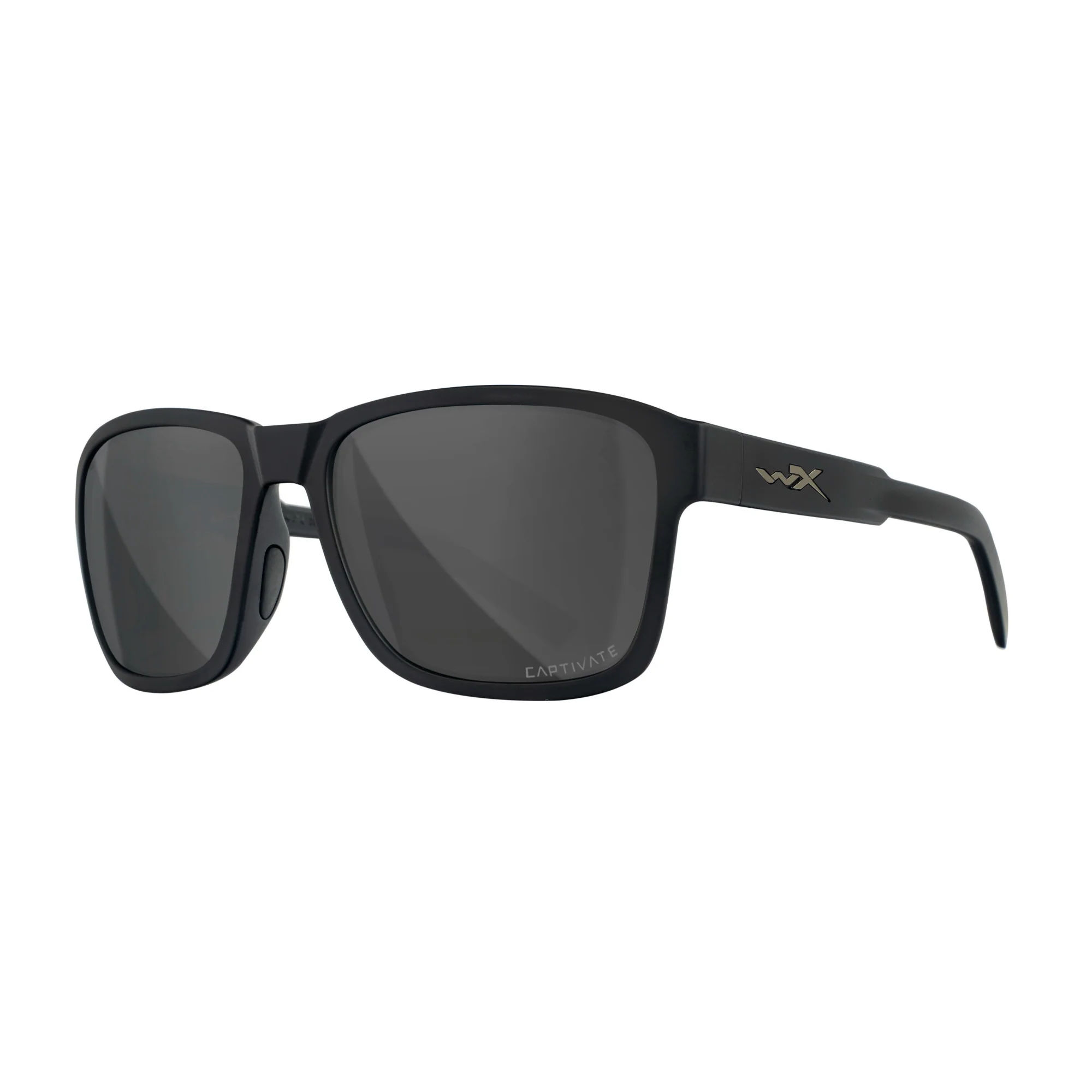 Wiley-X WX Trek Sunglasses (Captivate Polarized Gray Lens, Matte Black Frame)