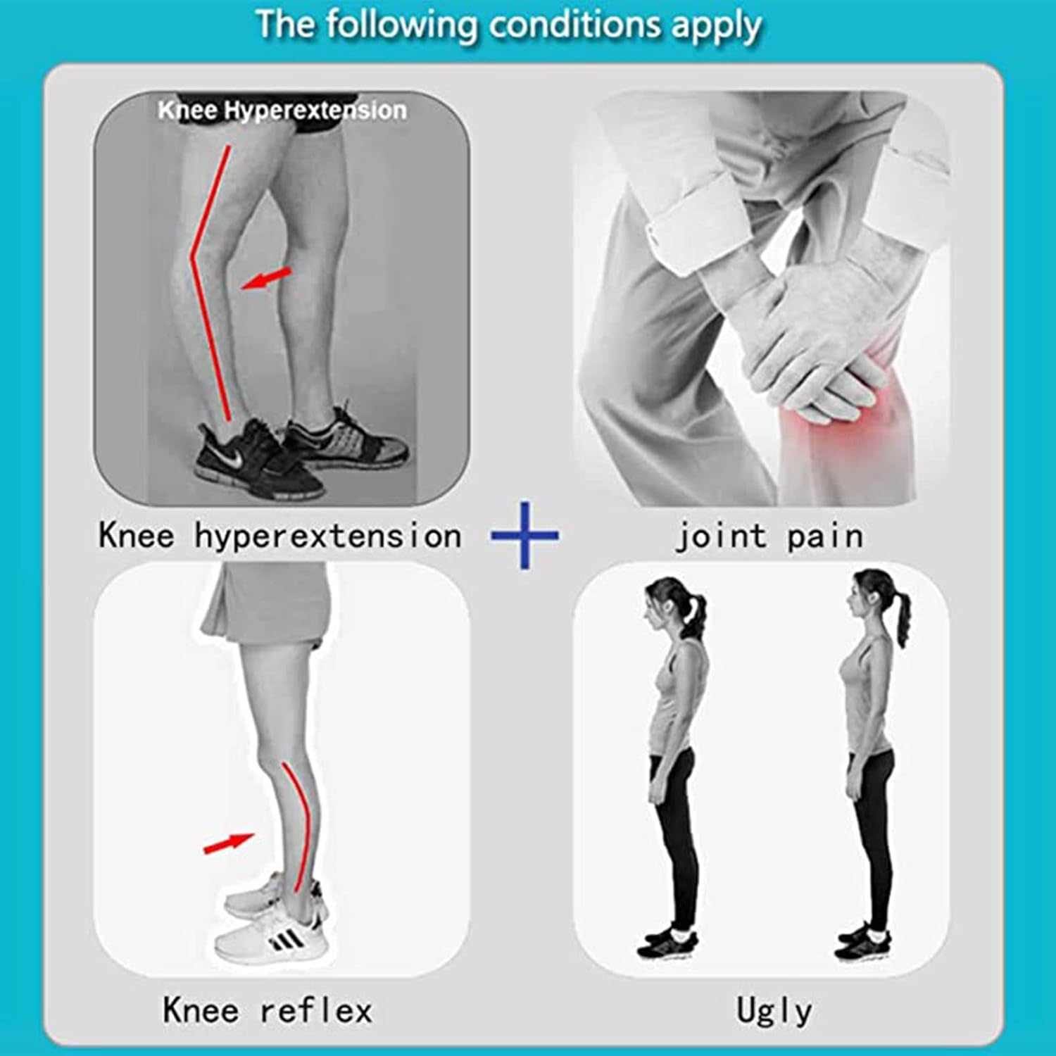 Knee Immobilizer,Knee Hyperextension Brace, Adjustable Fixed Knee Orthosis Acl, Pcl, Osteoarthritis, Recovery After Op
