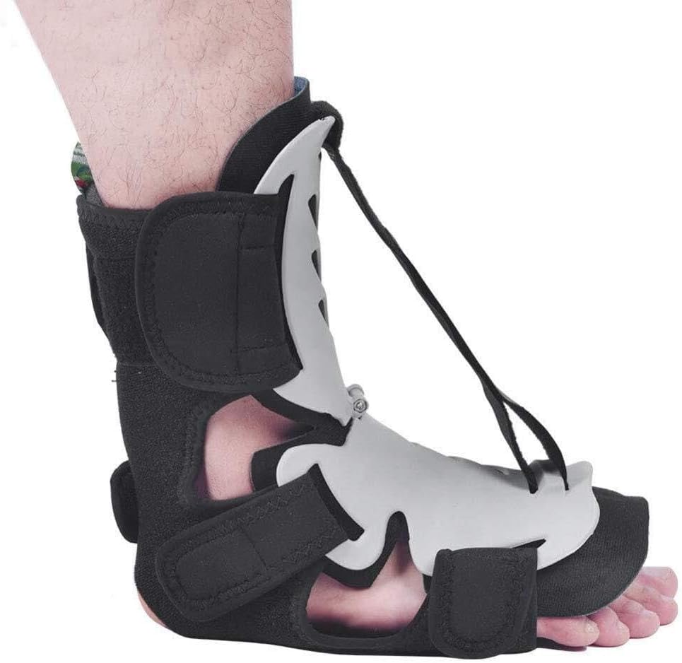 Plantar Fasciitis Night Splint Foot Drop Orthosis, Adjustable Foot Posture Corrector Brace for Heel Pain & Achilles Tendinitis