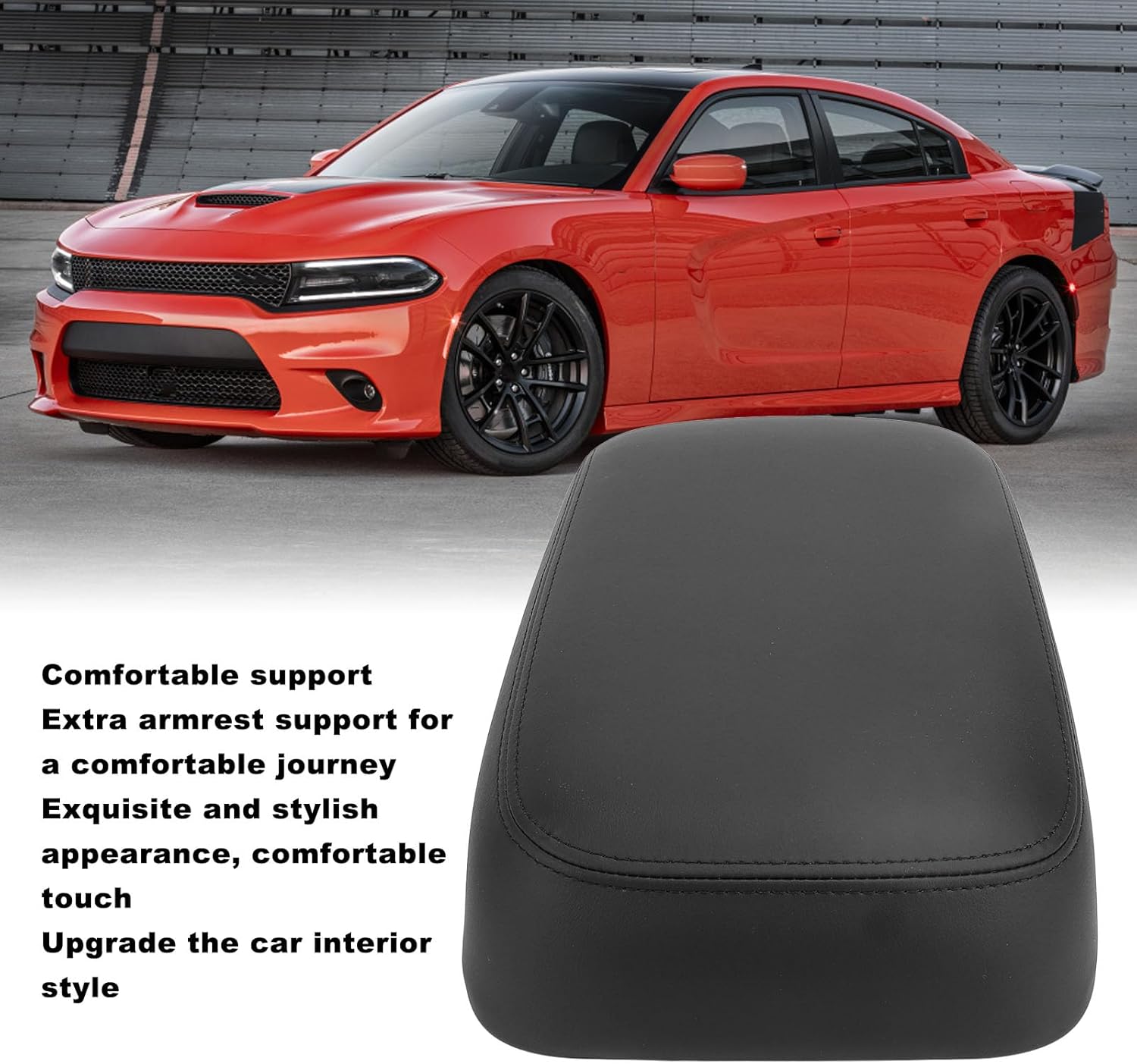 Car Center Console Armrest Box Lid, Center Console Armrest Box Panel Cover Lid 1VT06DX9AG Additional Support Comfortable Fit for 300 2011 to 2017