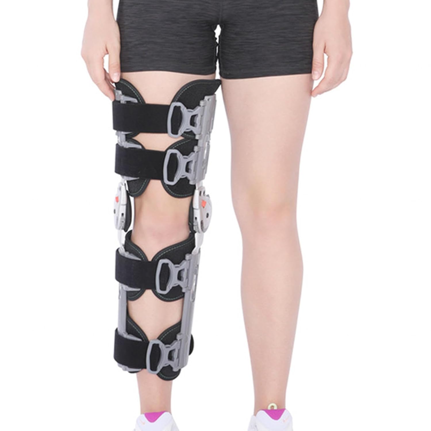 PopieL Adjustable Aluminum Alloy Knee Joint Brace Unisex Hinged Knee Brace Rehabilitation Brace After Meniscus Ligament Injury Left/Right Leg Knee Stabilizer