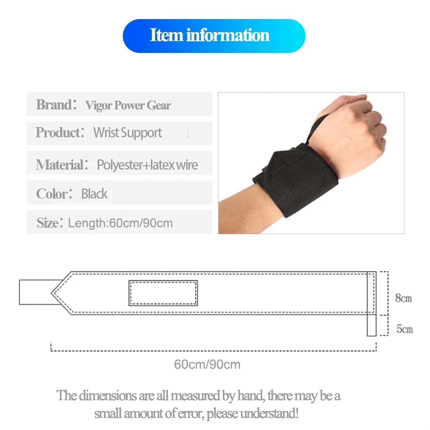 Stiff Wrist Wraps For Weightlifting Strength Training Professional Support Thumb Brace Men Women Powerlifting Strap(white-Dinosaur Doodle4,90cm)