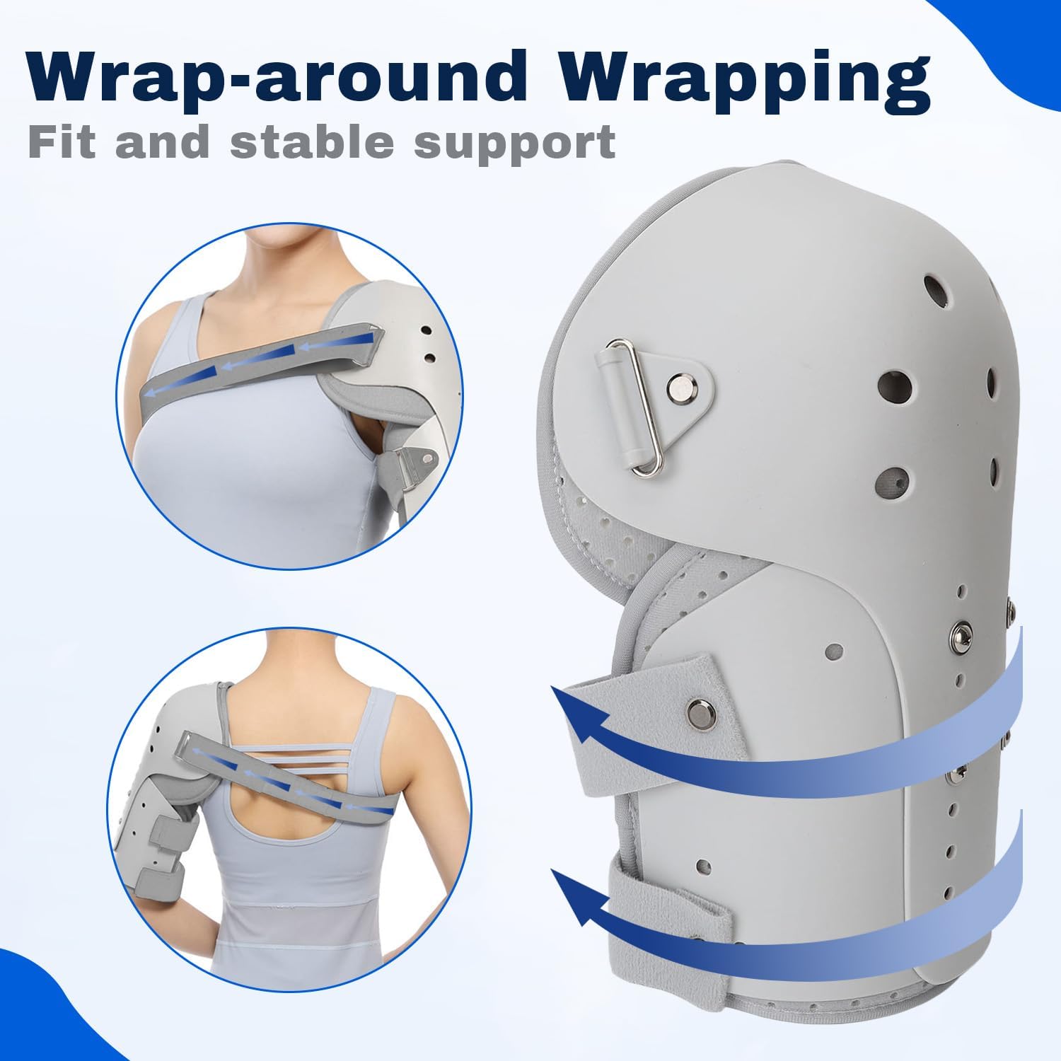 TARSHYRY Medium Humeral Shaft Fracture Splint, Lightweight and Breathable, Upper Arm Brace, Left/Right Arm,Bone Humerus Fracture for Men and Women (Right Shoulder)