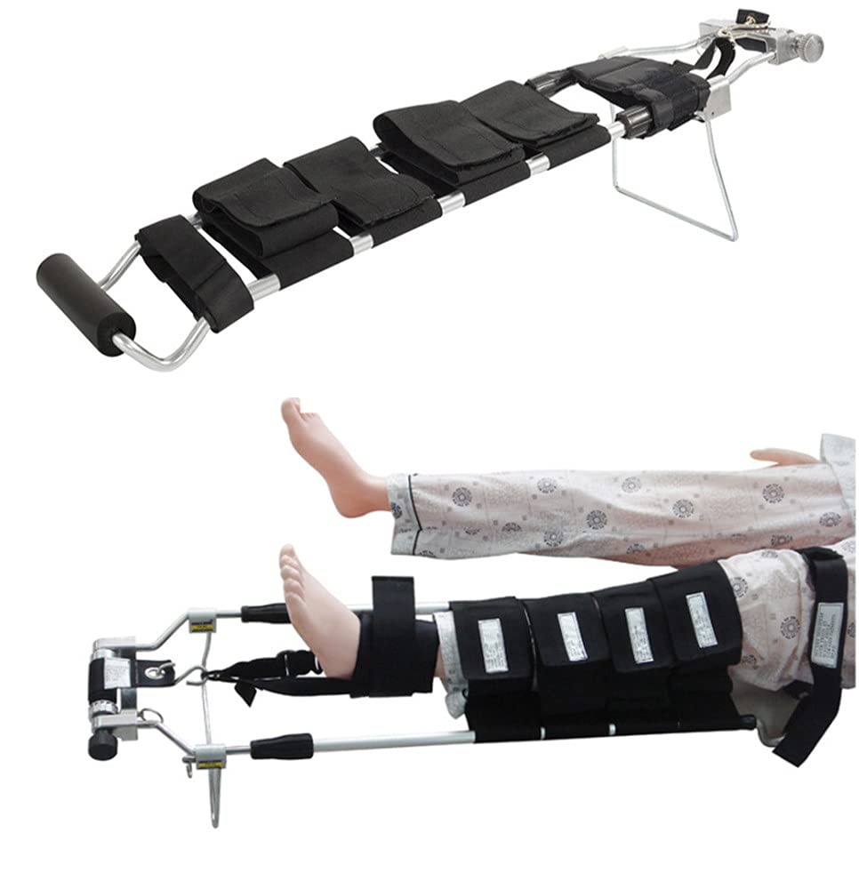 Adjustable Knee Brace Orthosis, Hinged Knee Brace with Shoulder Strap Leg Orthosis Recovery Support for Orthopedic Rehab Post-Operative(