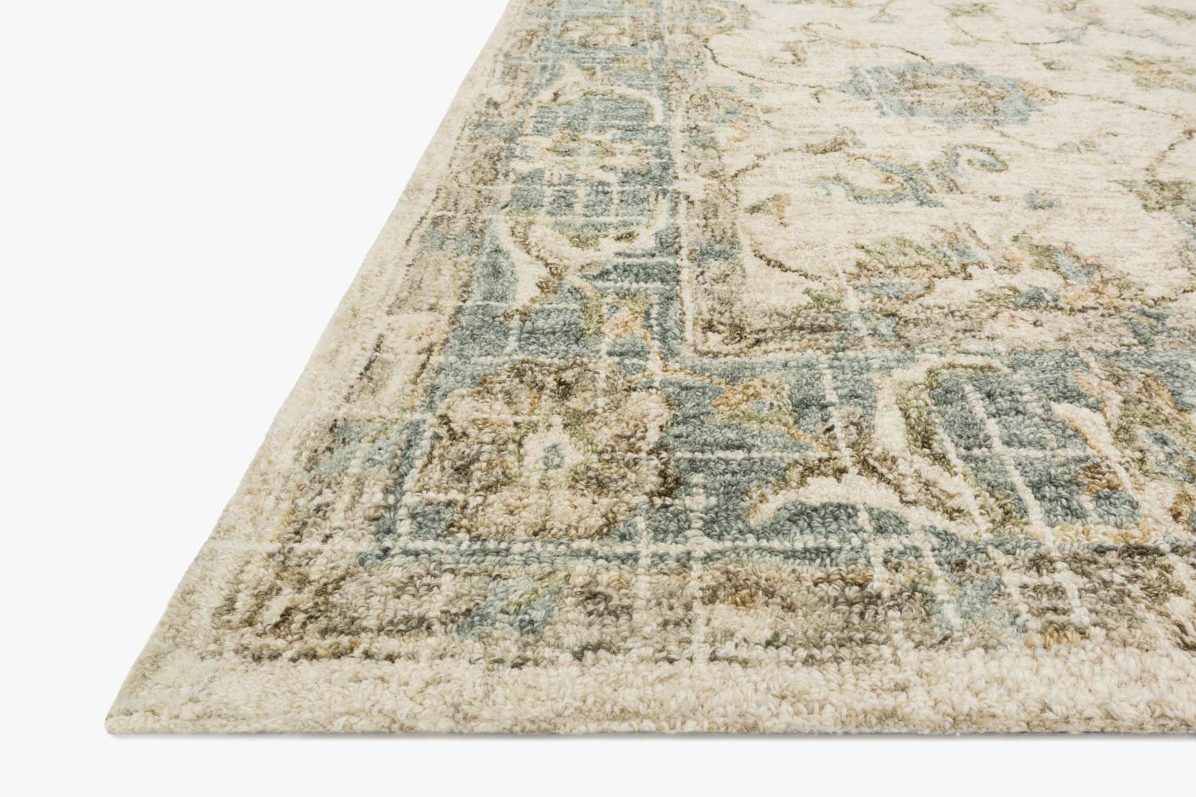 Loloi Julian Collection - Transitional Hooked Rug in Ivory & Spa (JI-06)
