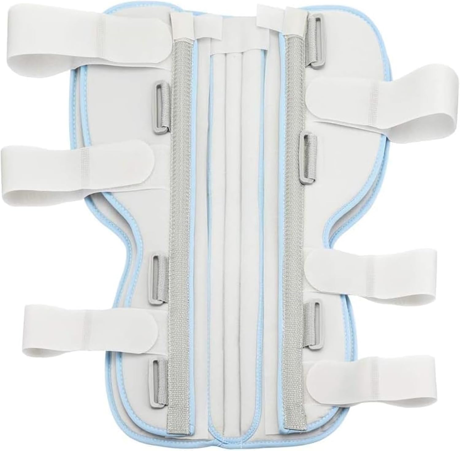 Knee Joint Fixation Belt, Knee and Leg immobilization Stabilizer, Straight Knee Splint, Adjustable Knee Immobilizer Brace Support, for Knee Pre-and Postoperative & Injury or Surgery Recovery.(Gray,X-L