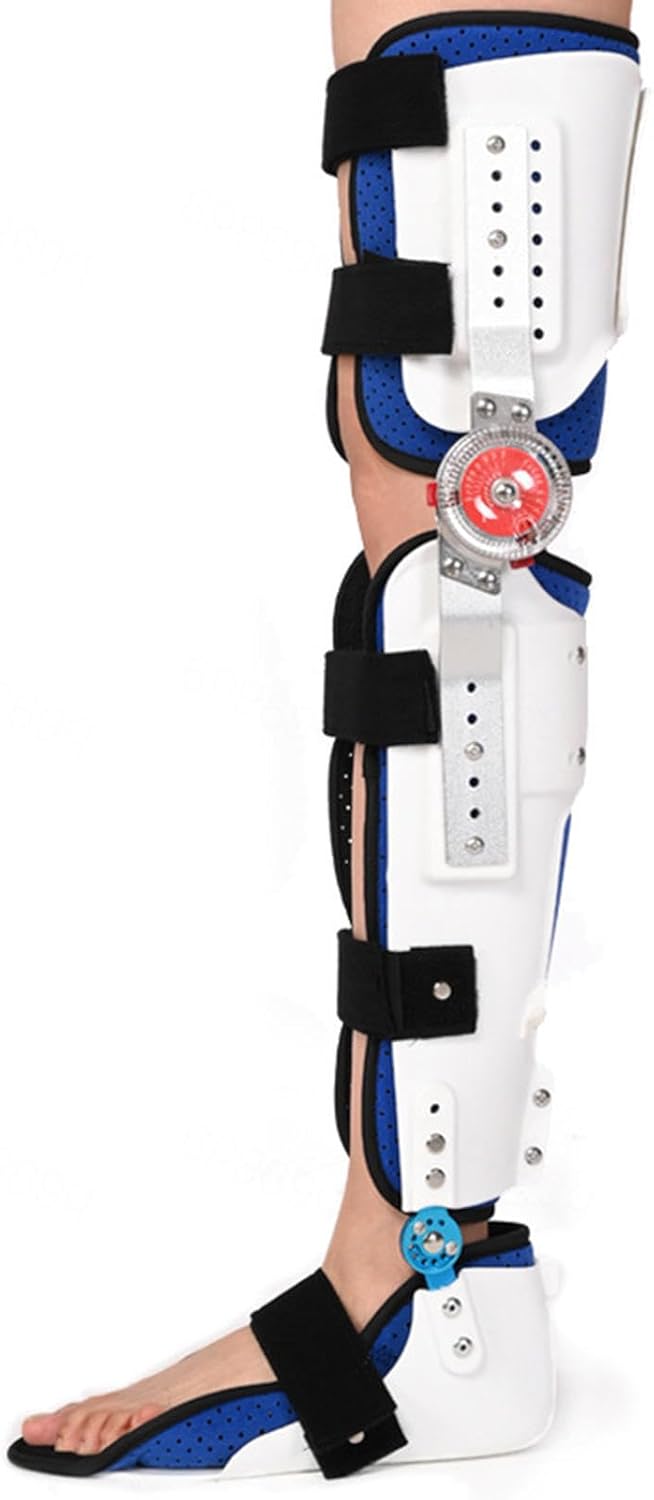 Hinged Knee Brace ROM Knee Immobilizer Post Op Knee Leg Brace Orthopedic Patellar Stabilizing Locking Knee Brace with Side Stabilizers for ACL, Meniscus Tear, MCL,for Knee (Left