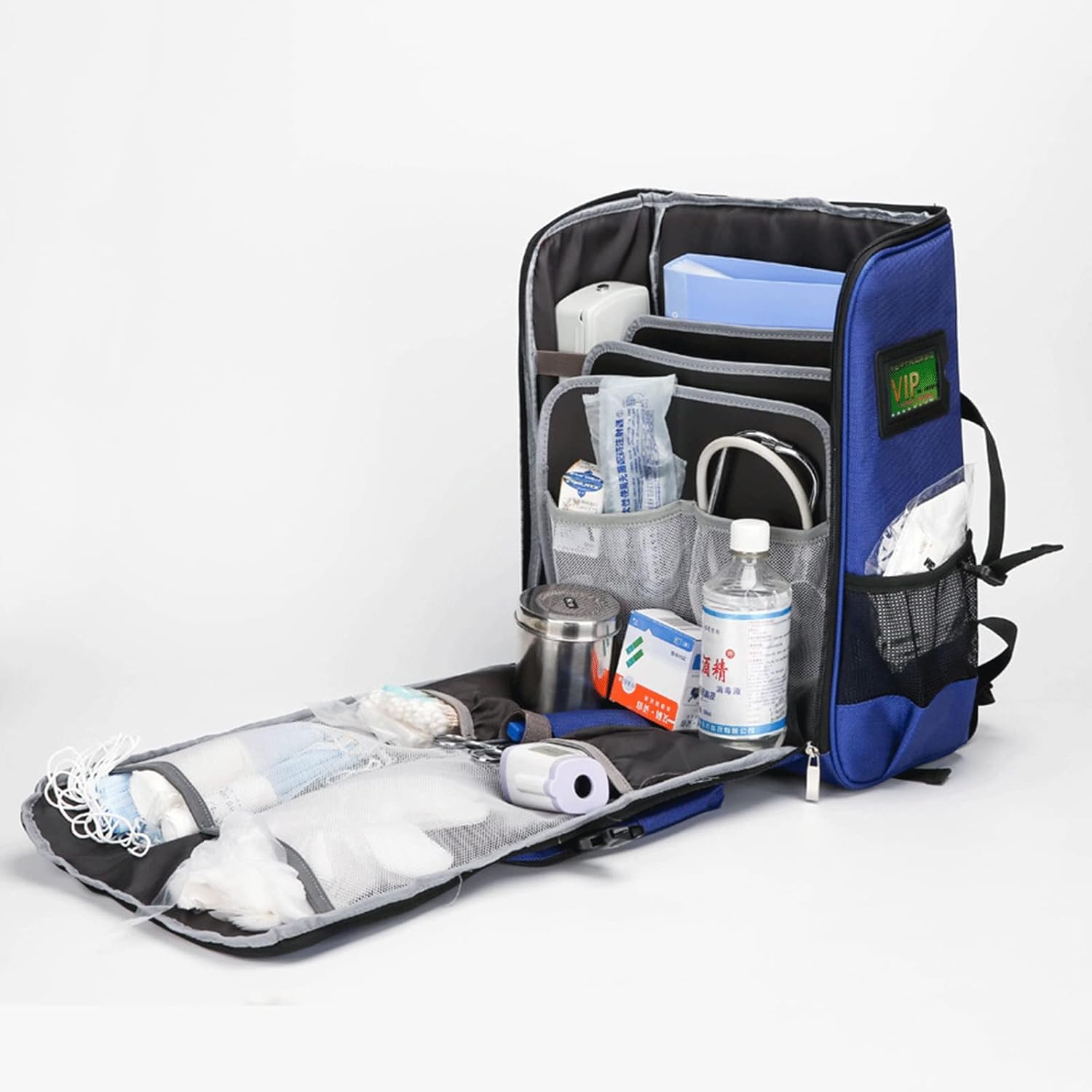 Emergency Trauma Bag, Medical Supplies Storage Safety First Aid Backpack Portable Empty Medicine for Nursing(D)