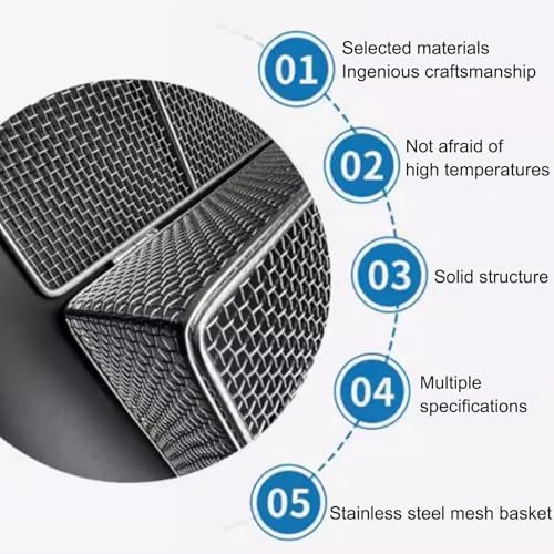 304 Stainless Steel Sterilization Tray, Mesh Disinfection Basket with Handle, 1cm Perforated for Surgery & Dentistry, 40x25x15cm (15.7x9.8x5.9in)