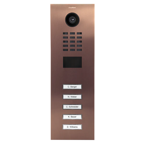 DoorBird D2105V IP Video Door Station, 5 Call Button in Bronze