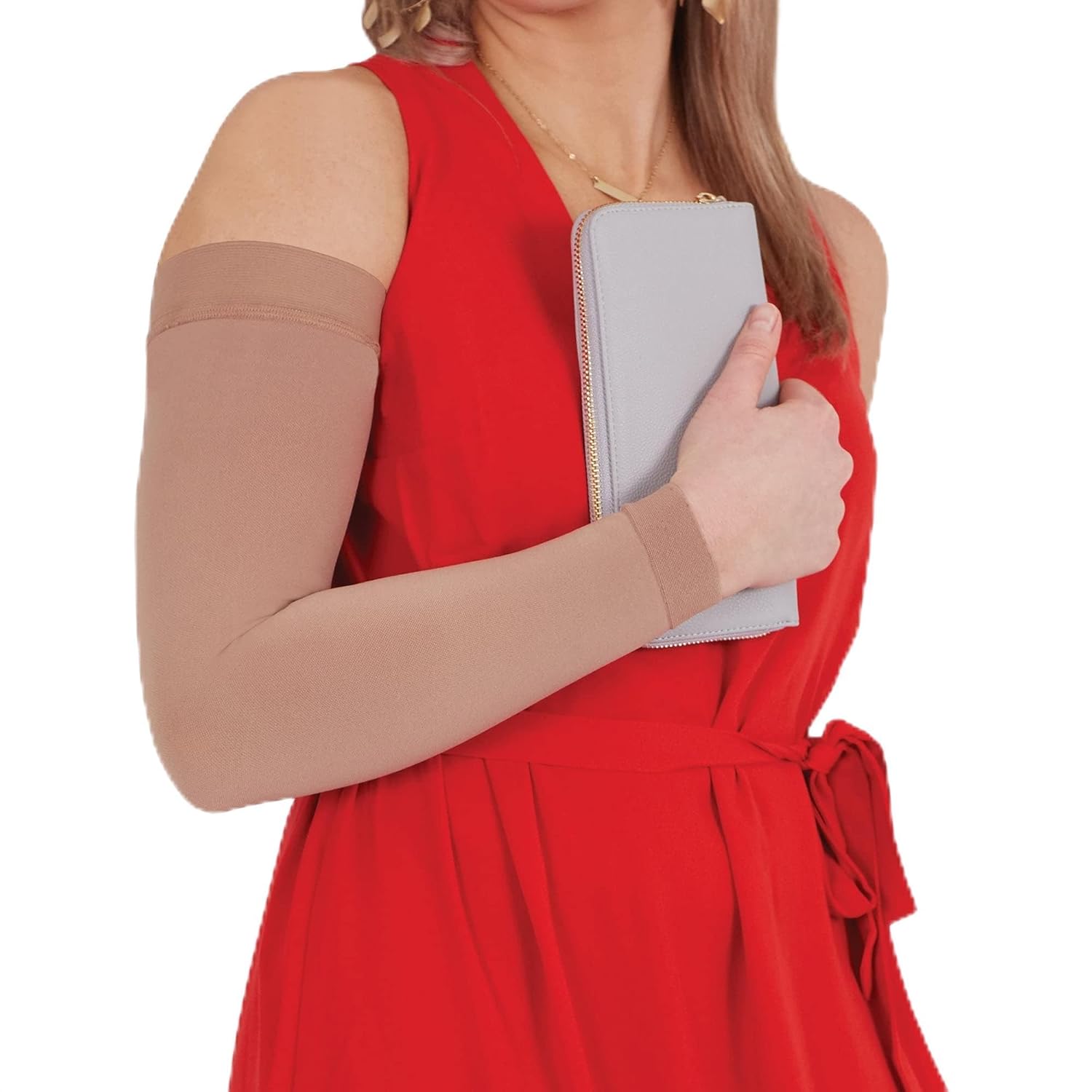 mediven Comfort for Men & Women, 15-20 mmHg Compression Arm Sleeve, Caramel, VI (Extra Wide)-Standard