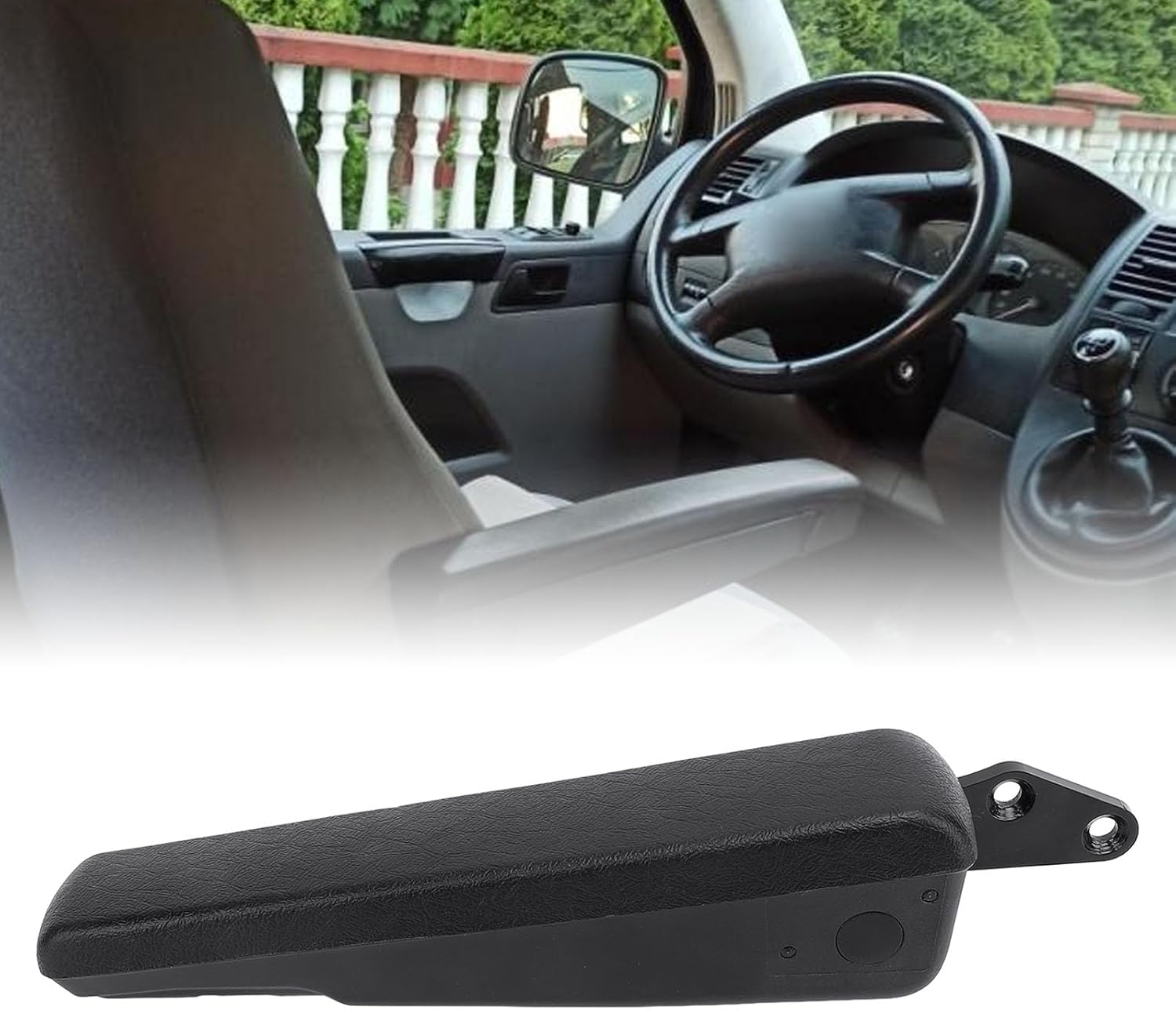 Car Armrest Extender, Universal Car Seat Armrest 0 to 120 Deg Range 325mm Stable Support Foldable Adjustable for Car RV Van Truck Boat (Left Side Installation)