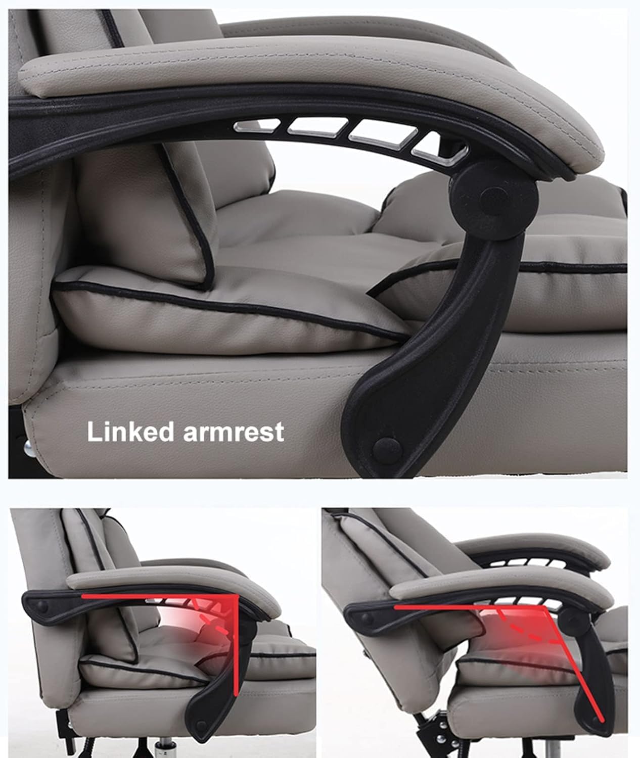 Office Chair Management Chair Leather Computer Chair Comfy Desk Chair with Adjustable Height,Arm and Back Support Gaming Chair,Pink-C