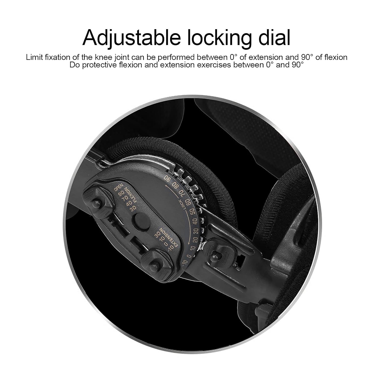 Leg Brace, Knee Brace Adjustable and Breathable Hinged Knee Brace Knee Splint Injury - Orthosis Stabilizer Hinged Immobilizer for Knee Sprain Ligament(