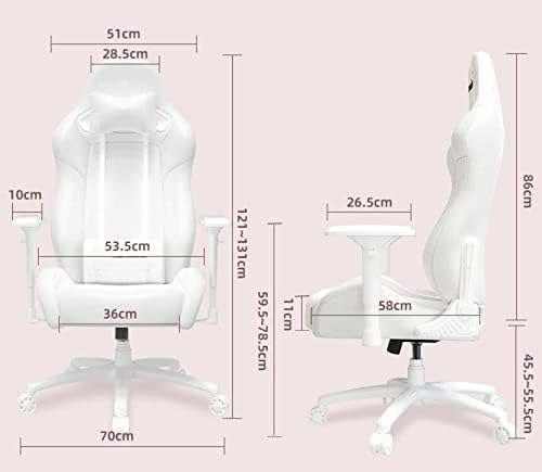 Gaming Chair Ergonomic High Back Swivel Chair,Swivel Racing Chair with Adjustable Armrest with Lumbar Support Arms Headrest High Back Pu Leather Ergonomic Desk Chair Comf,