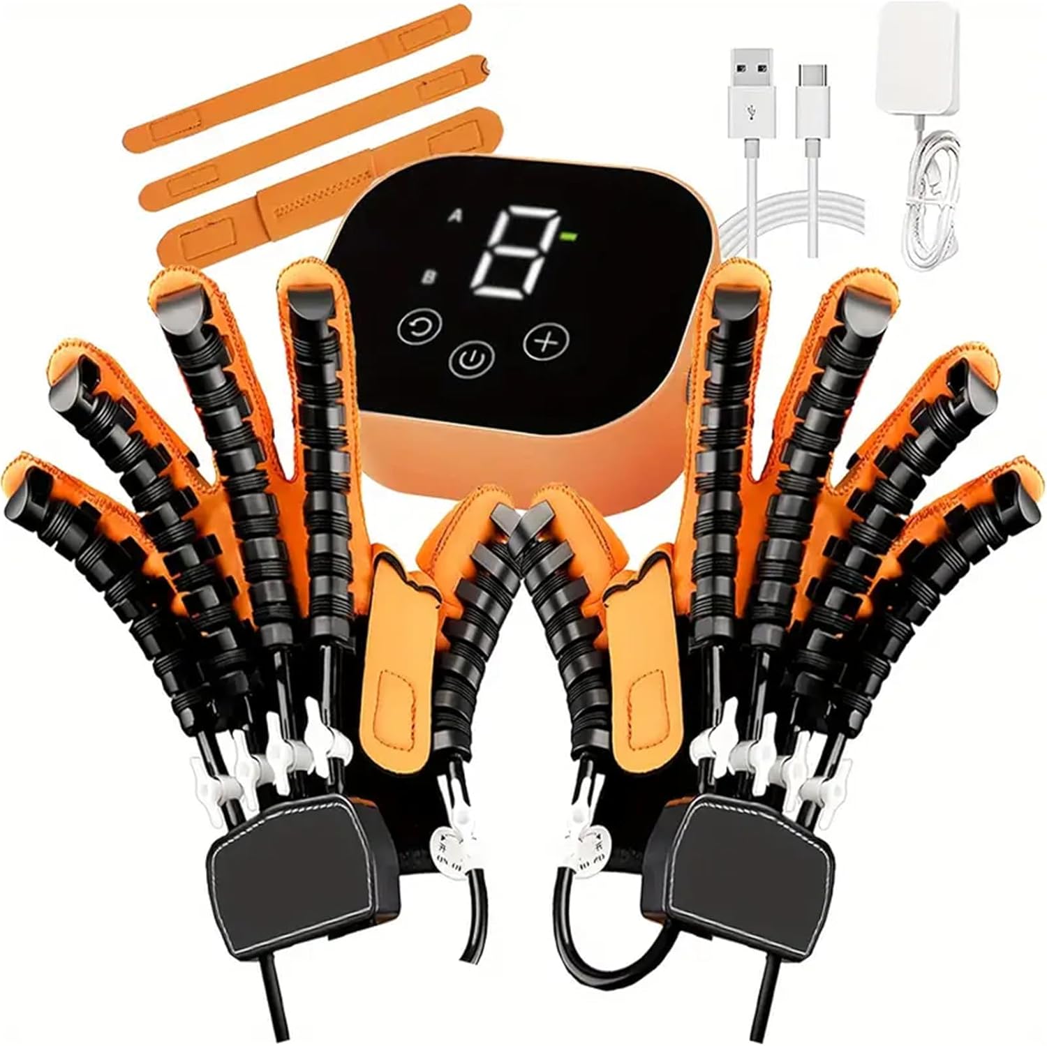 Rehabilitation Gloves for Stroke Hemiplegia Patients with 3 Modes, Help Exercise Hand Function Trainer, Finger Straightening Brace Protector