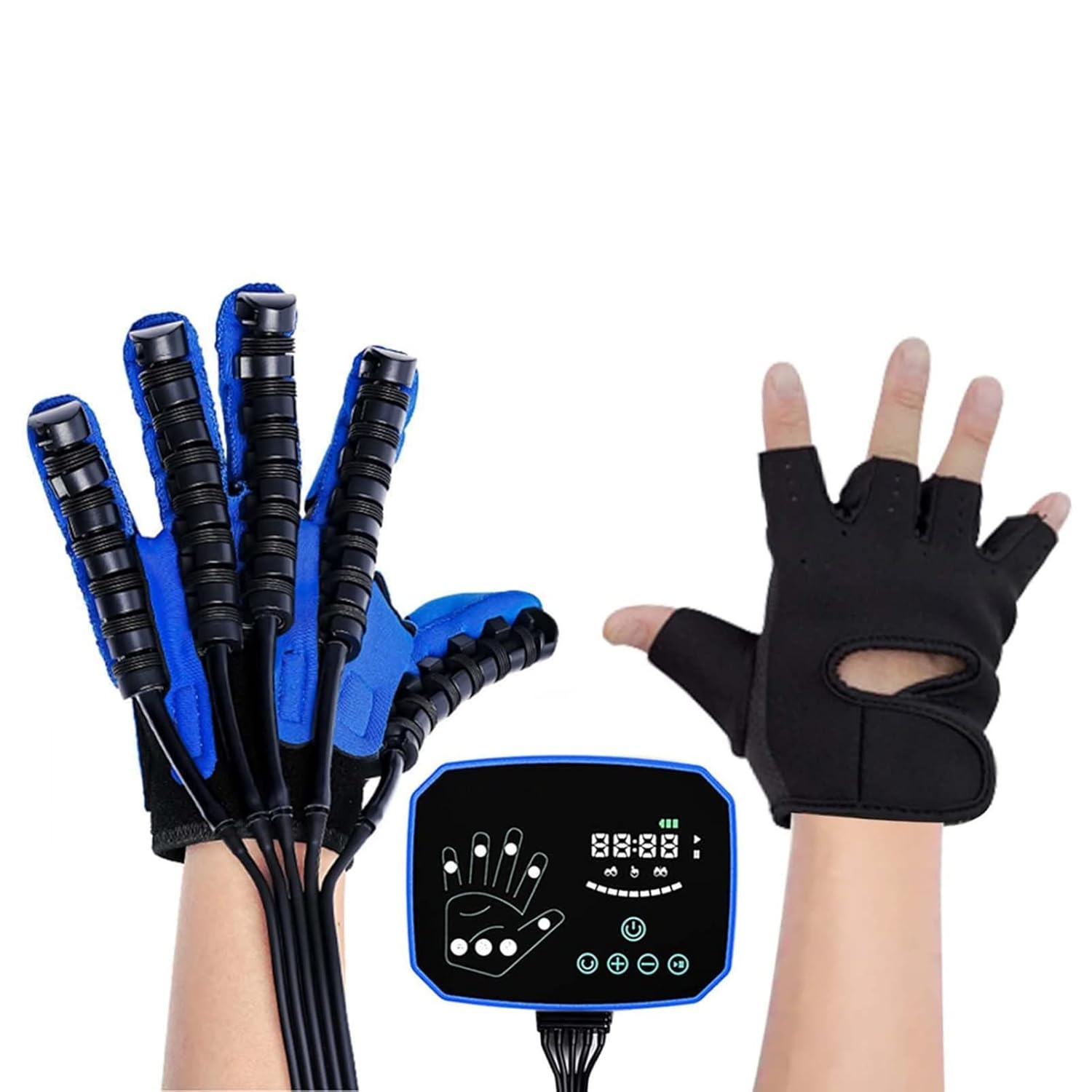 Rehabilitation Robot Gloves Hemiplegia Finger Flexion Rehabilitation Trainer Recovery Gloves for Stroke Hemiplegia Patient Hand Function Recovery(Size:S code,Color:left hand)