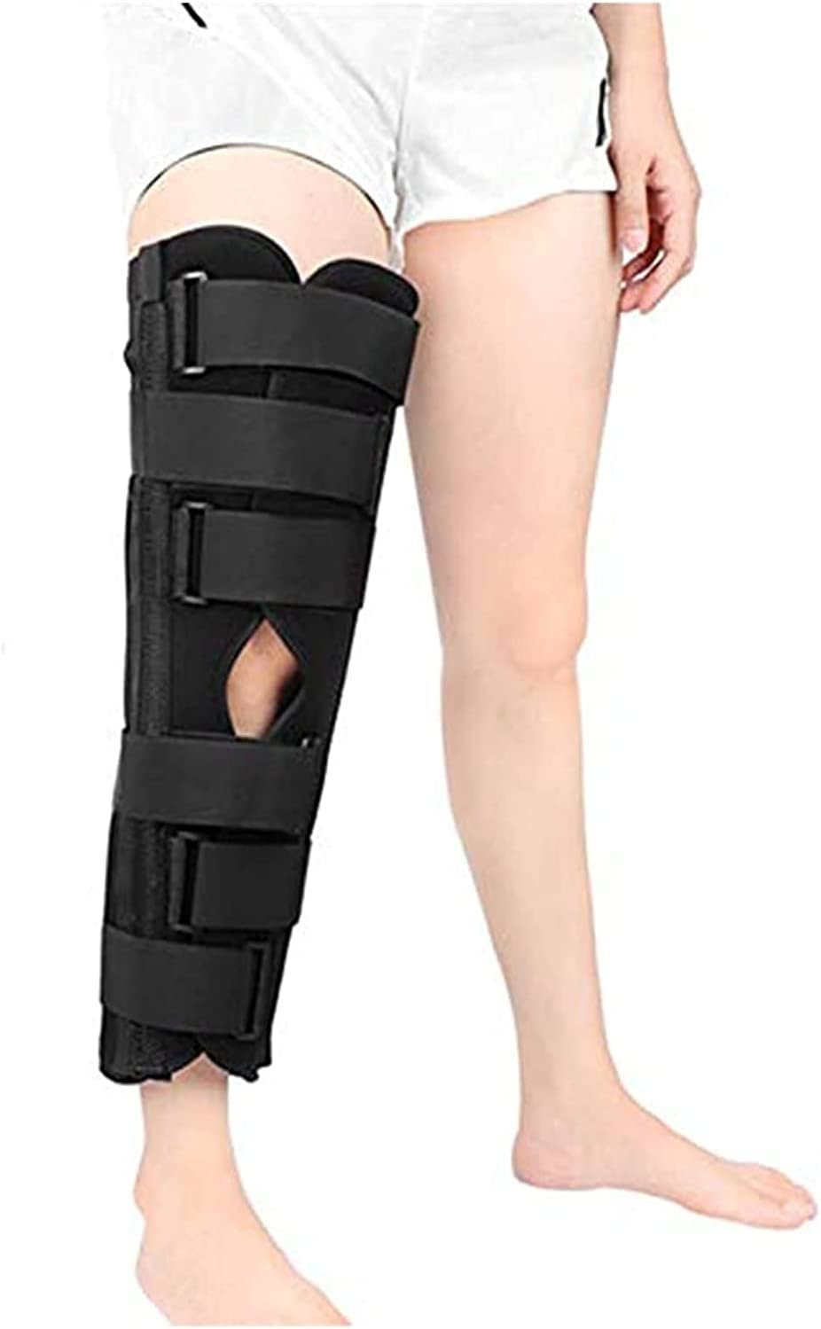 HUANGJUN Knee Fixation Brace Full Leg Brace Straight Knee Splint Comfort Rigid Support for Knee Pre-and Postoperative Injury Or Surgery Recovery 22.7.27