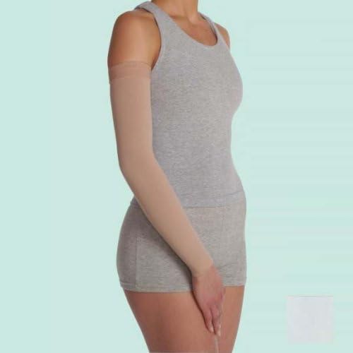 Juzo 2001CGRSB06 I Soft Circular Knit Arm Sleeve 20-30 mmHg Regular with Silicone Border - White