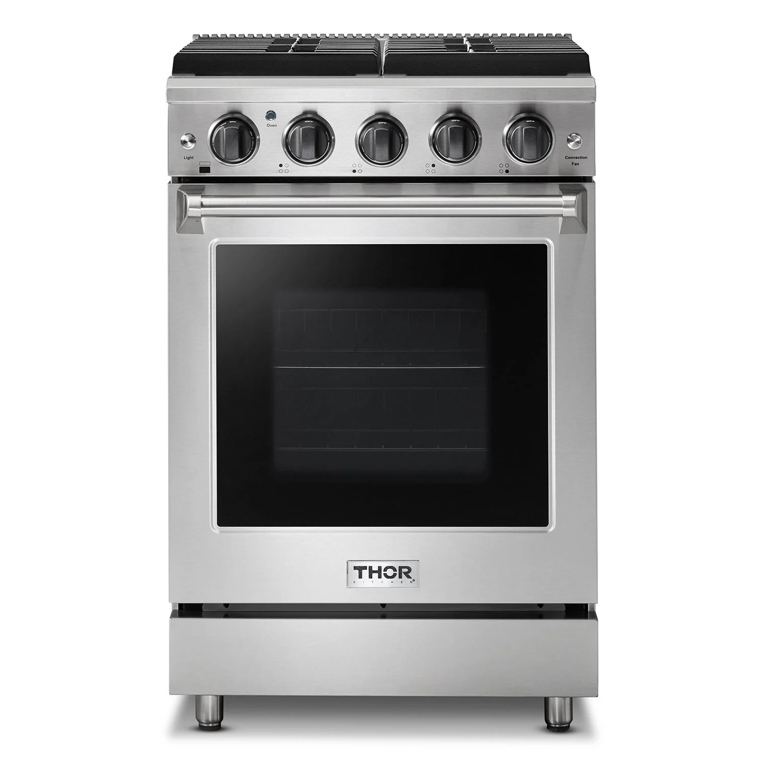 Thor Kitchen 24-Inch 3.7 Cu. Ft. Oven Propane Gas Range with in Stainless Steel (LRG2401ULP)