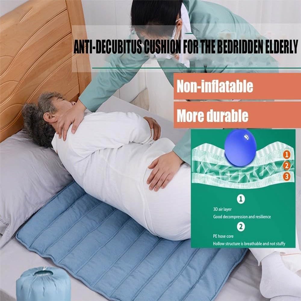 Anti-Bedsore Mattress for Elderly, Bedsore Care Cushion, 3D Air Layer, Foldable Storage, Anti Decubitus Air Mattress for Hospital Bed or Home Use