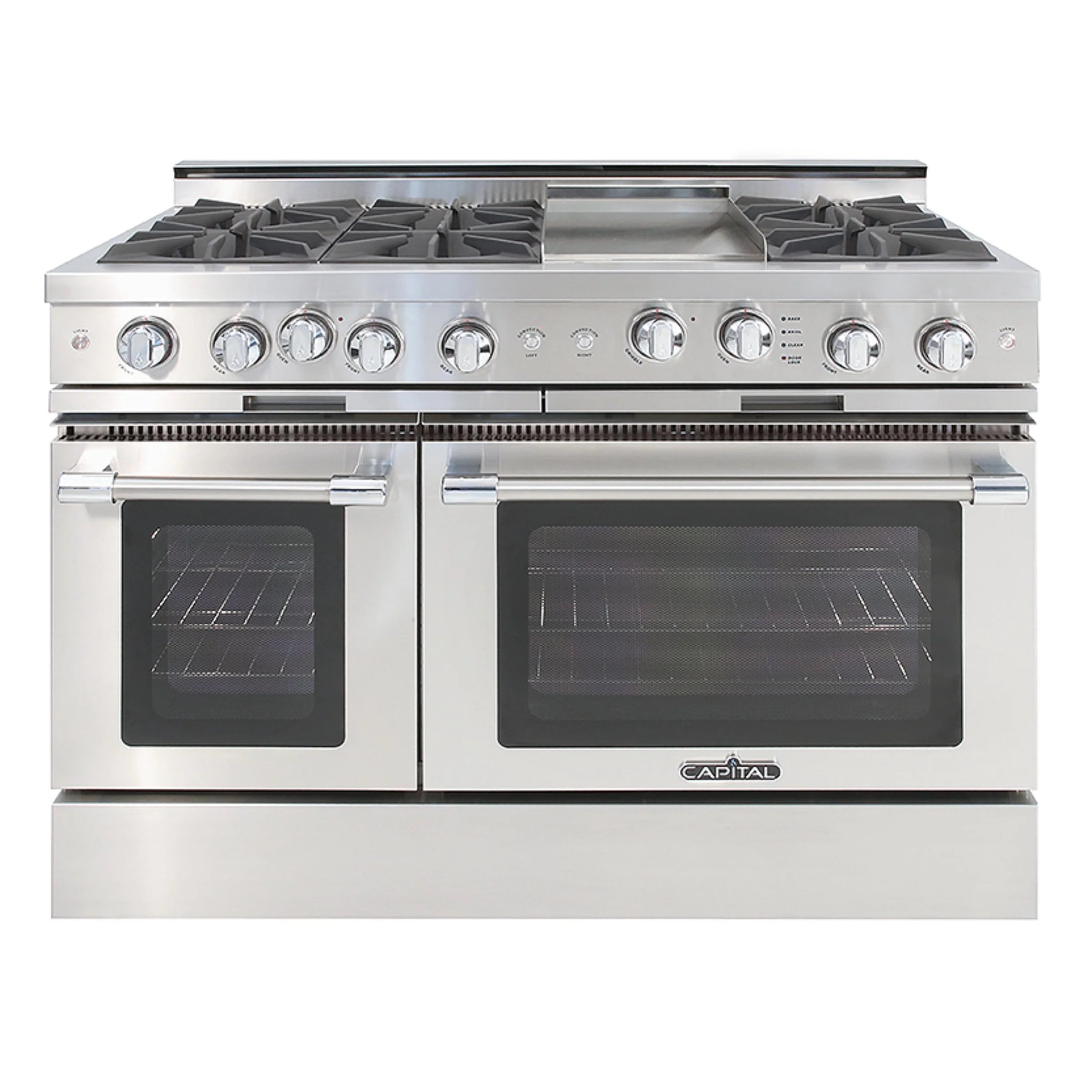 Capital 48-Inch Grand Chef Gas Range in Stainless Steel with 6 Open Burners & Griddle (CGSR484G2)