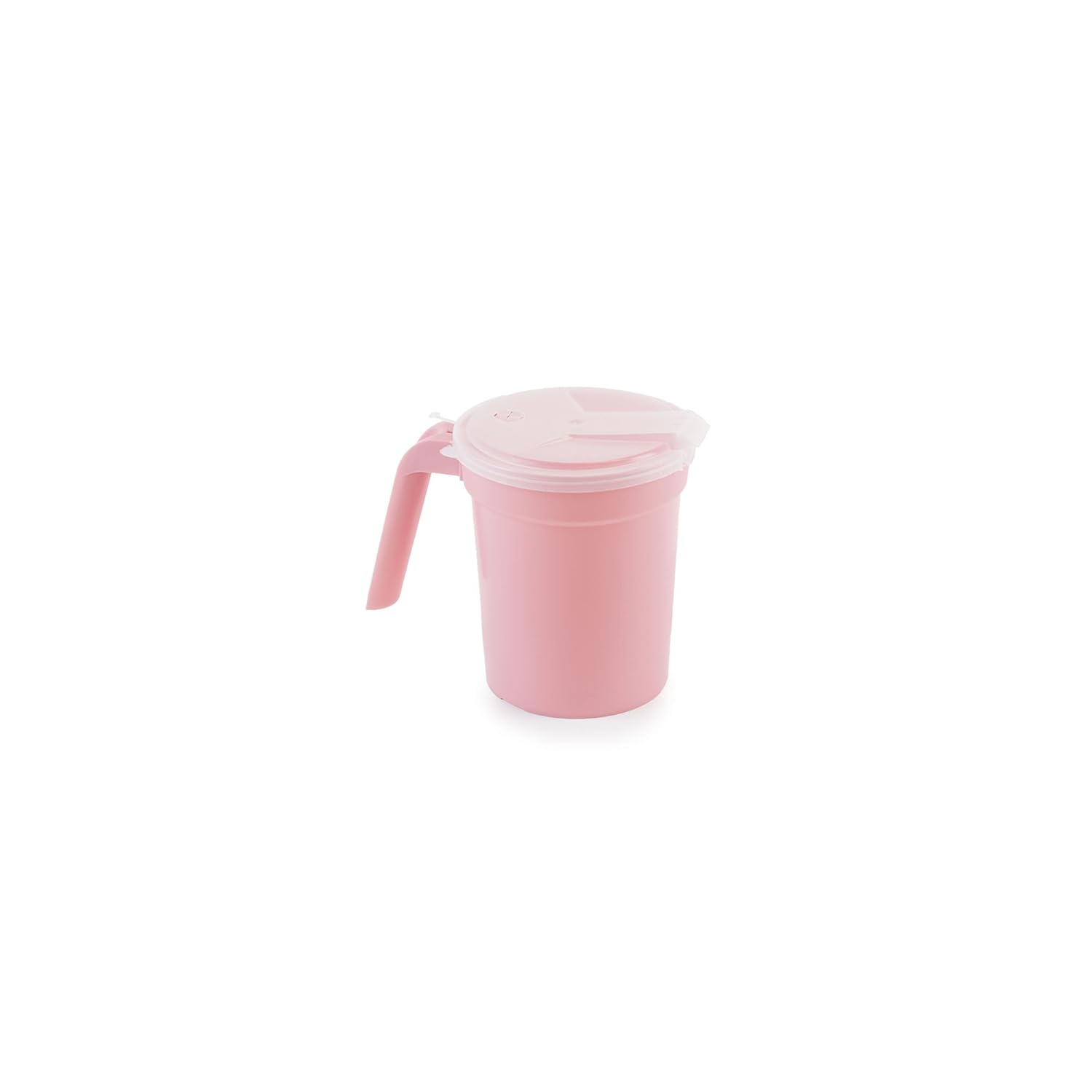 Medegen H222-10 Bedside Pitcher with Straw Port, Dusty Rose, Translucent Lid, 28 oz Capacity, Pack of 100