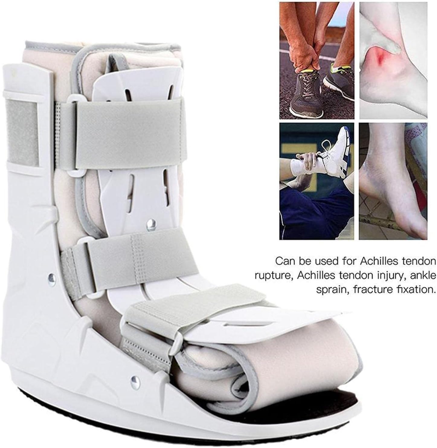 Walking Shoes Walk Boot Foot Dual Airbag Protection Walker Brace Support For Fractures Of The Foot Severe Ankle For Sprained Ankle, Broken Foot Or Achilles Tendonitis (Size : Large)