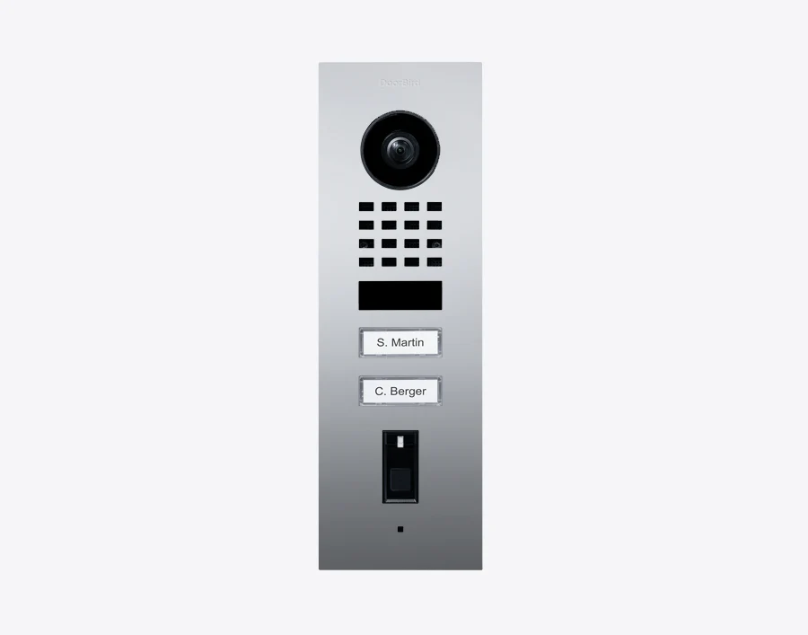 DoorBird D1102FV Fingerprint 50 Flush-Mount IP Video Door Station in Chrome