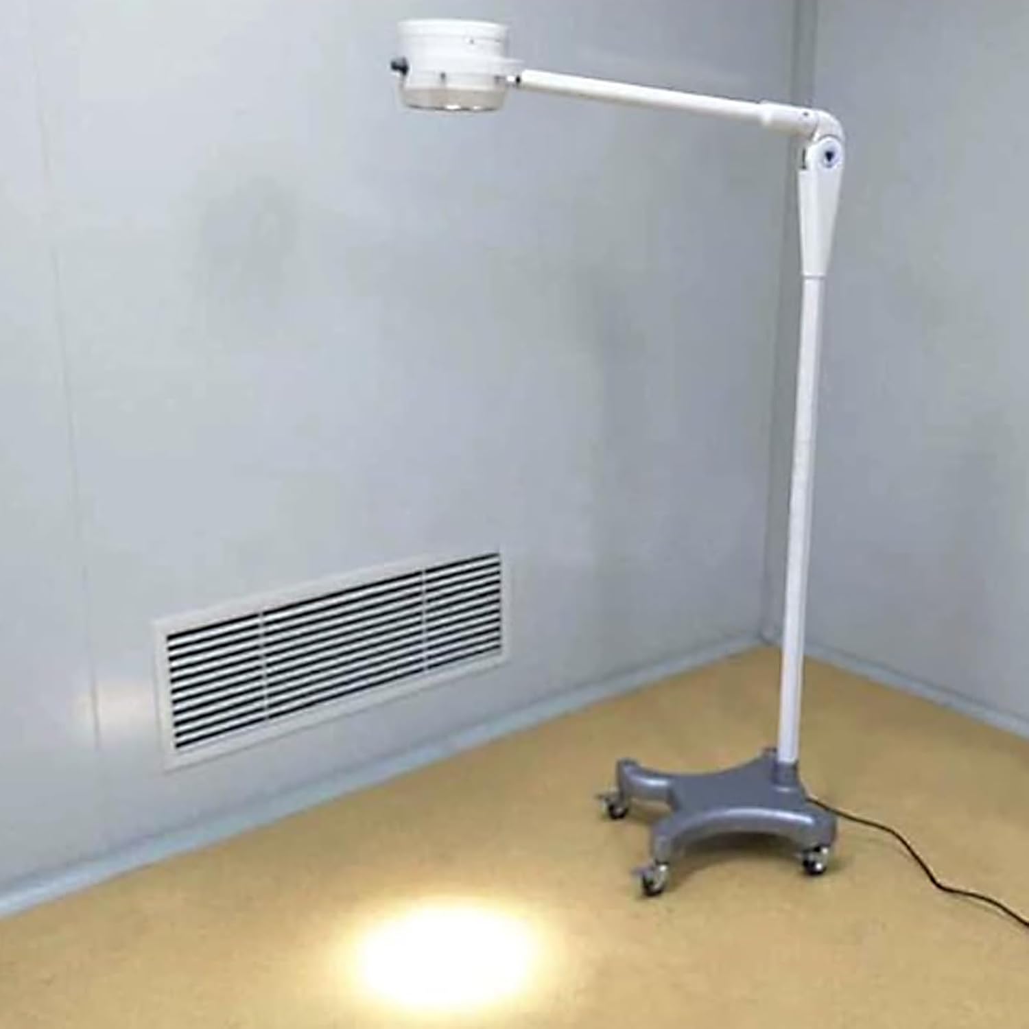 7-Hole 10W LED Dental-Oral Light Lamp Vertical Mobile Shadowless Lamp 360º Rotating Lamp Head with Stable Silent Base
