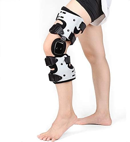 Hingedknee Brace, Adjustable Post Op Patella Brace Support Stabilizer Pad Orthosis Splint Wrap Medical Orthopedic Guard Protector
