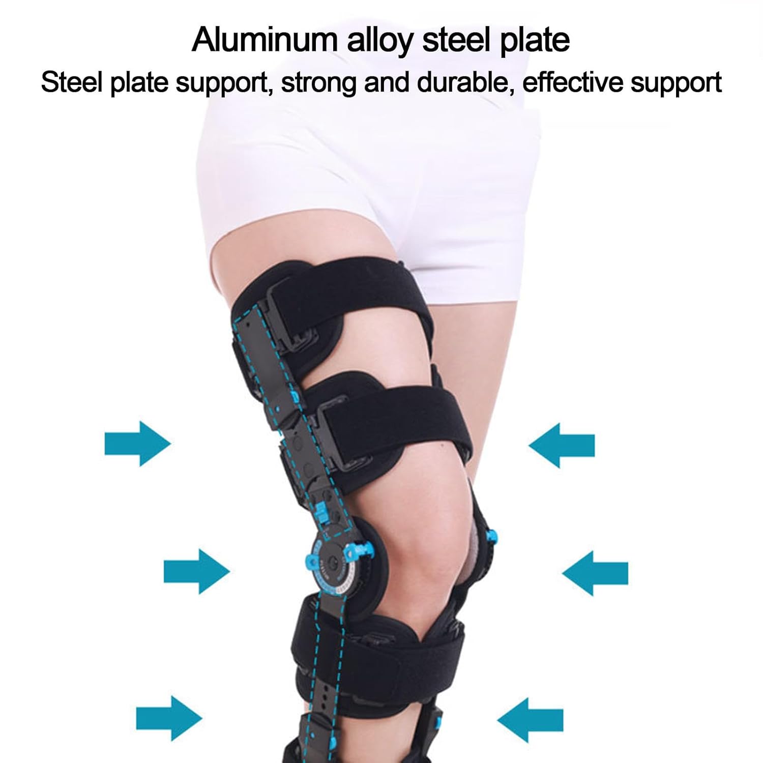 Adjustable Knee Immobilizer, Knee Fixed Brace for Men Women, Leg Brace for Knee Fracture Injury, Meniscus Rehabilitation, ACL, MCL and PCL Injury for Left or Right Leg