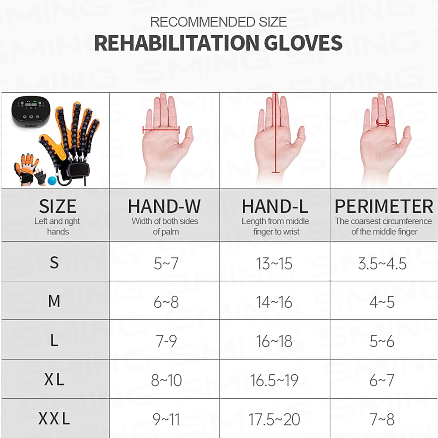 Finger Rehabilitation Robot Gloves, Upgrade Self-Training Finger Rehabilitation Device Functional Hand Splint, for Increasing Hand Strength(Size:M Code,Color:Left Hand)