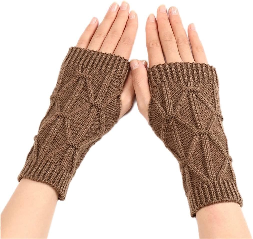 Women Hand Warmer Winter Gloves Arm Crochet Knitting Wool Mitten Warm Fingerless Gloves Women Gloves