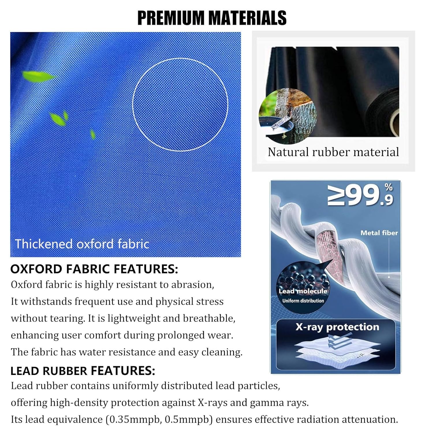 Full Body Lead Blanket, 0.35mmPb 0.5mmPb Radiation Protection, Radiology X-Ray Shield, 9 Sizes(0.5mmpb,60x50 cm)